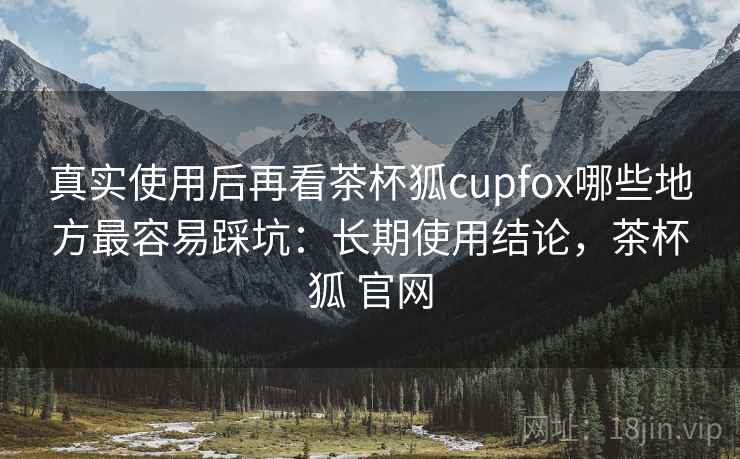 真实使用后再看茶杯狐cupfox哪些地方最容易踩坑：长期使用结论，茶杯狐 官网