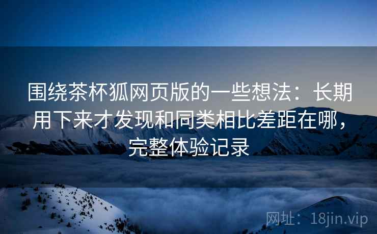 围绕茶杯狐网页版的一些想法:长期用下来才发现和同类相比差距在哪,完整体验记录 围绕茶杯狐网页版的一些想法:长期用下来才发现和同类相比差距在哪,完整体验记录