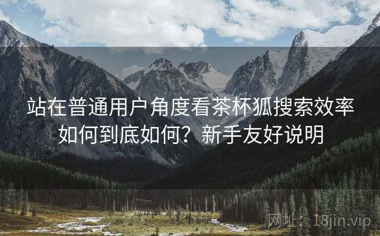 站在普通用户角度看茶杯狐搜索效率如何到底如何?新手友好说明 站在普通用户角度看茶杯狐搜索效率如何到底如何?新手友好说明