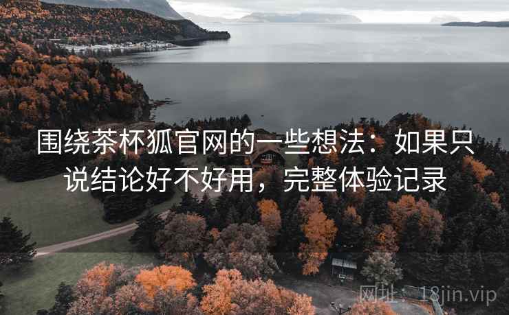 围绕茶杯狐官网的一些想法：如果只说结论好不好用，完整体验记录